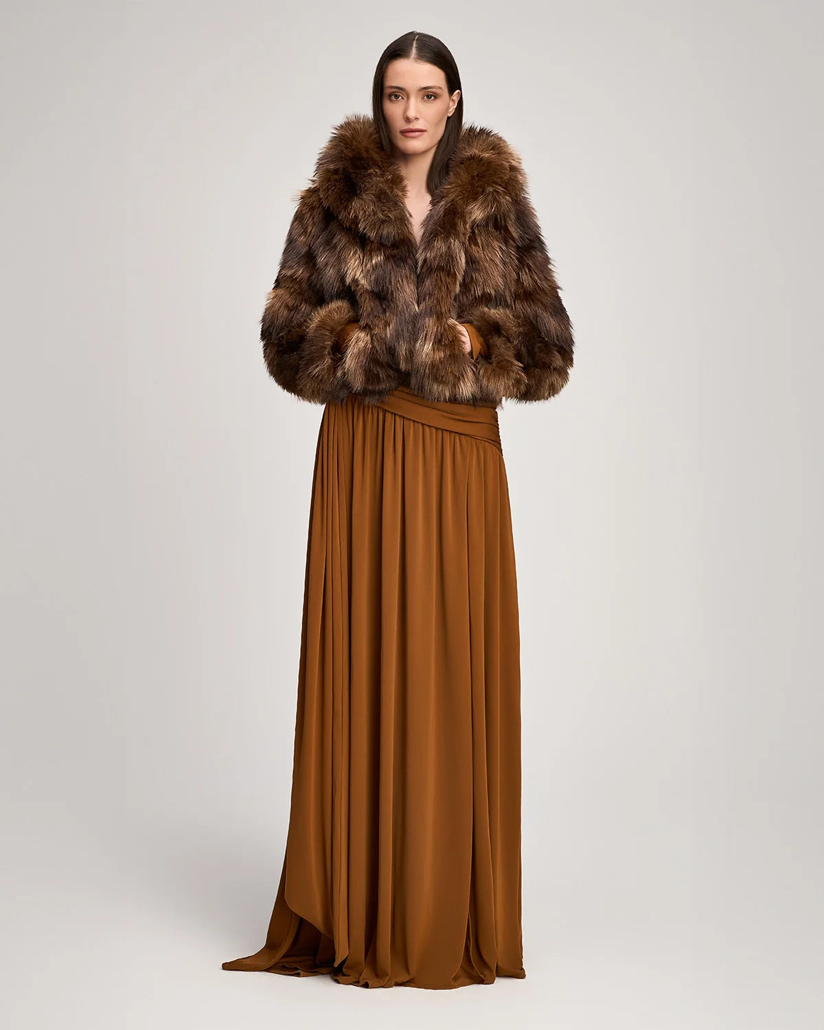 Cinq A Sept Sybella Patchwork Faux Fur Coat