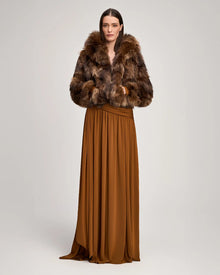 Cinq A Sept Sybella Patchwork Faux Fur Coat