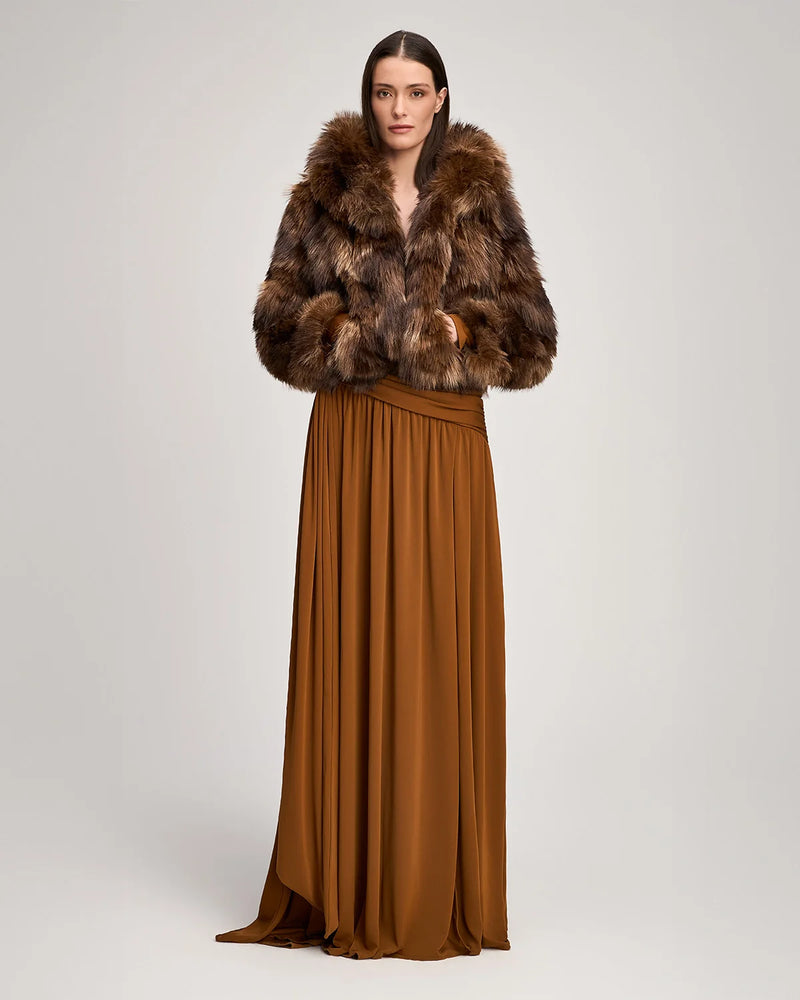 Cinq A Sept Sybella Patchwork Faux Fur Coat