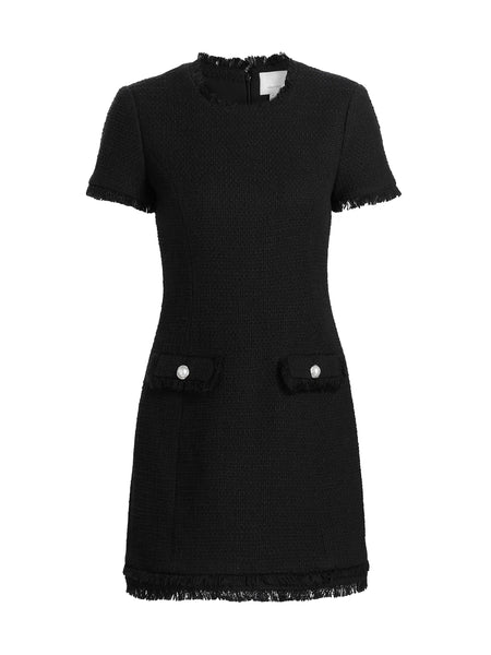 Cinq A Sept Brandi Tweed Raw-Edge Minidress