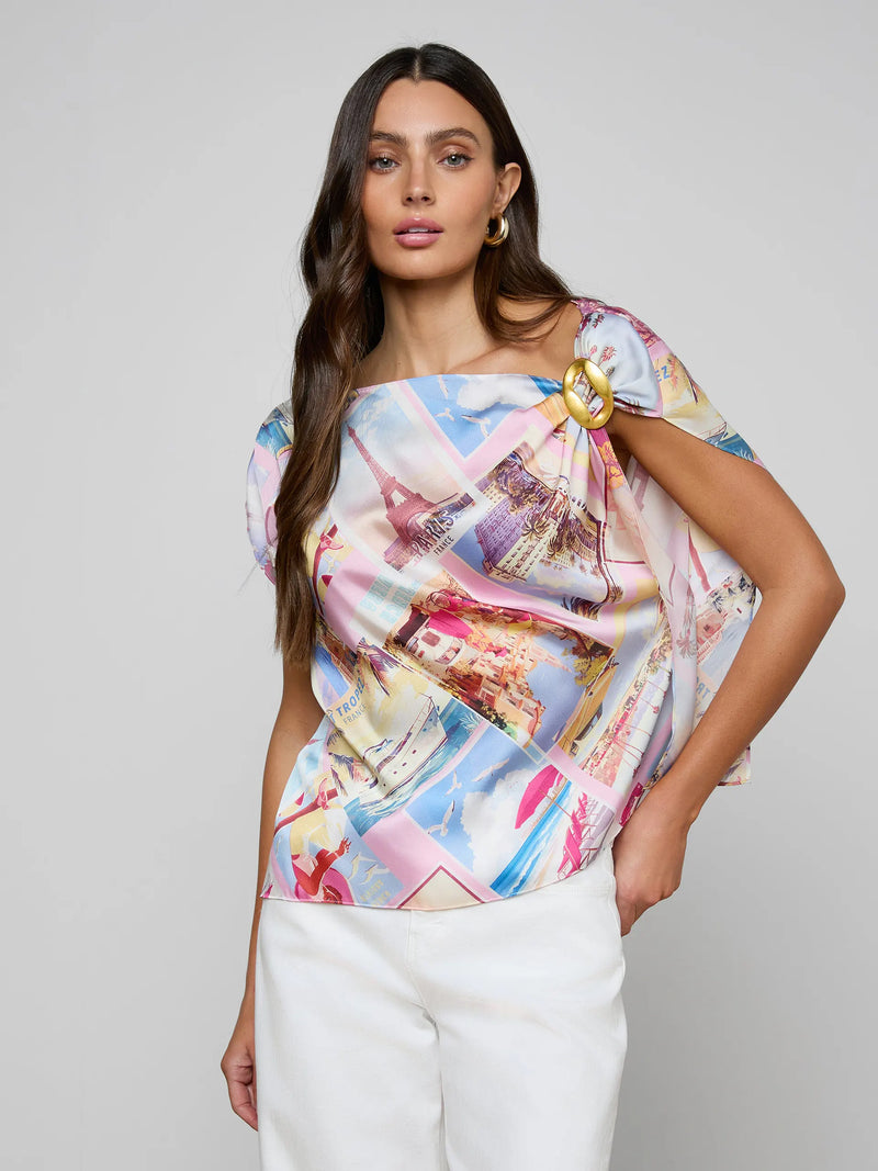 L’Agence Driselle Scarf Top