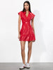 Alice and Olivia Mila Deep V-Neck Twist Front Mini Dress