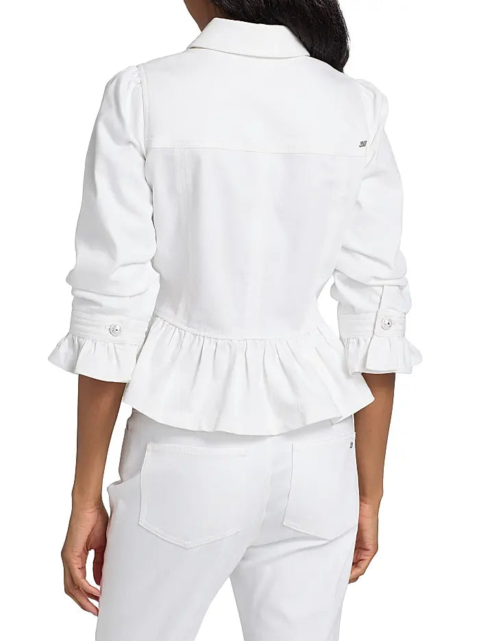Cinq A Sept Delanie Ruffled Denim Jacket