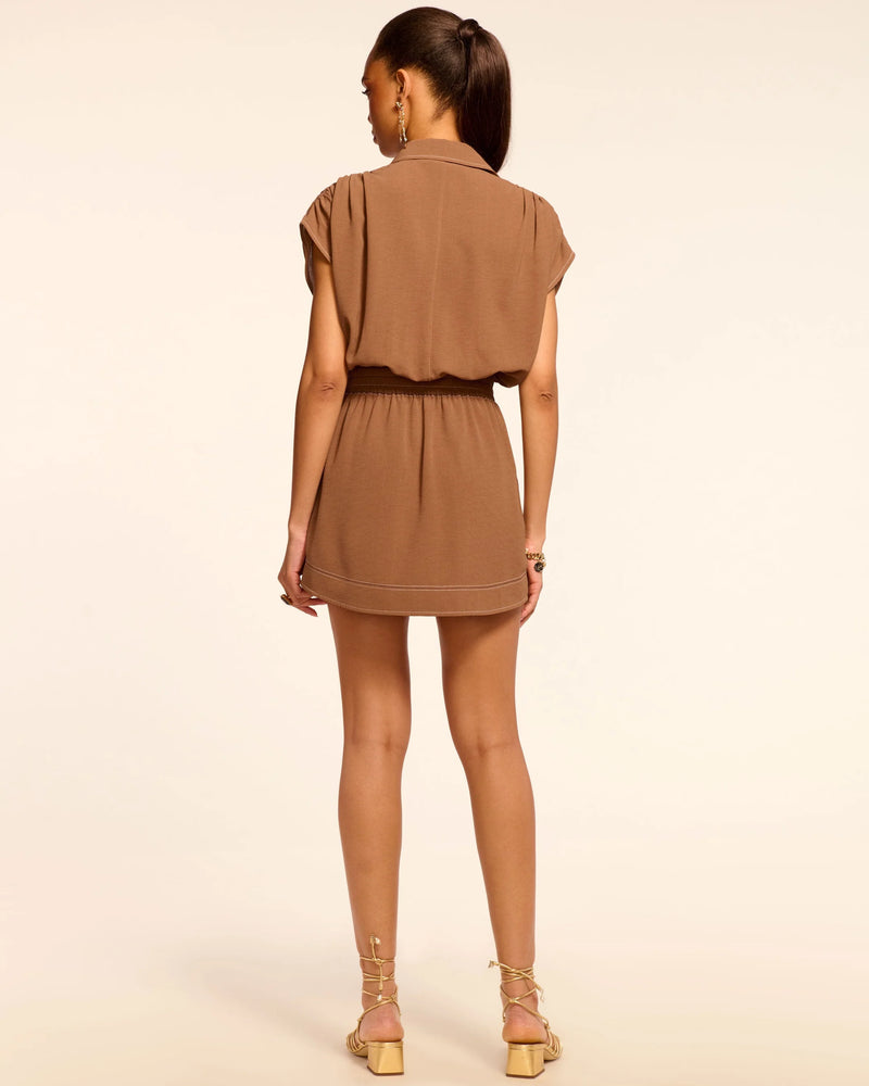 Ramy Brook Bess Stitched Belted Mini Dress