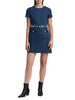 Cinq A Sept Giana Denim Pearl-Embellished Minidress