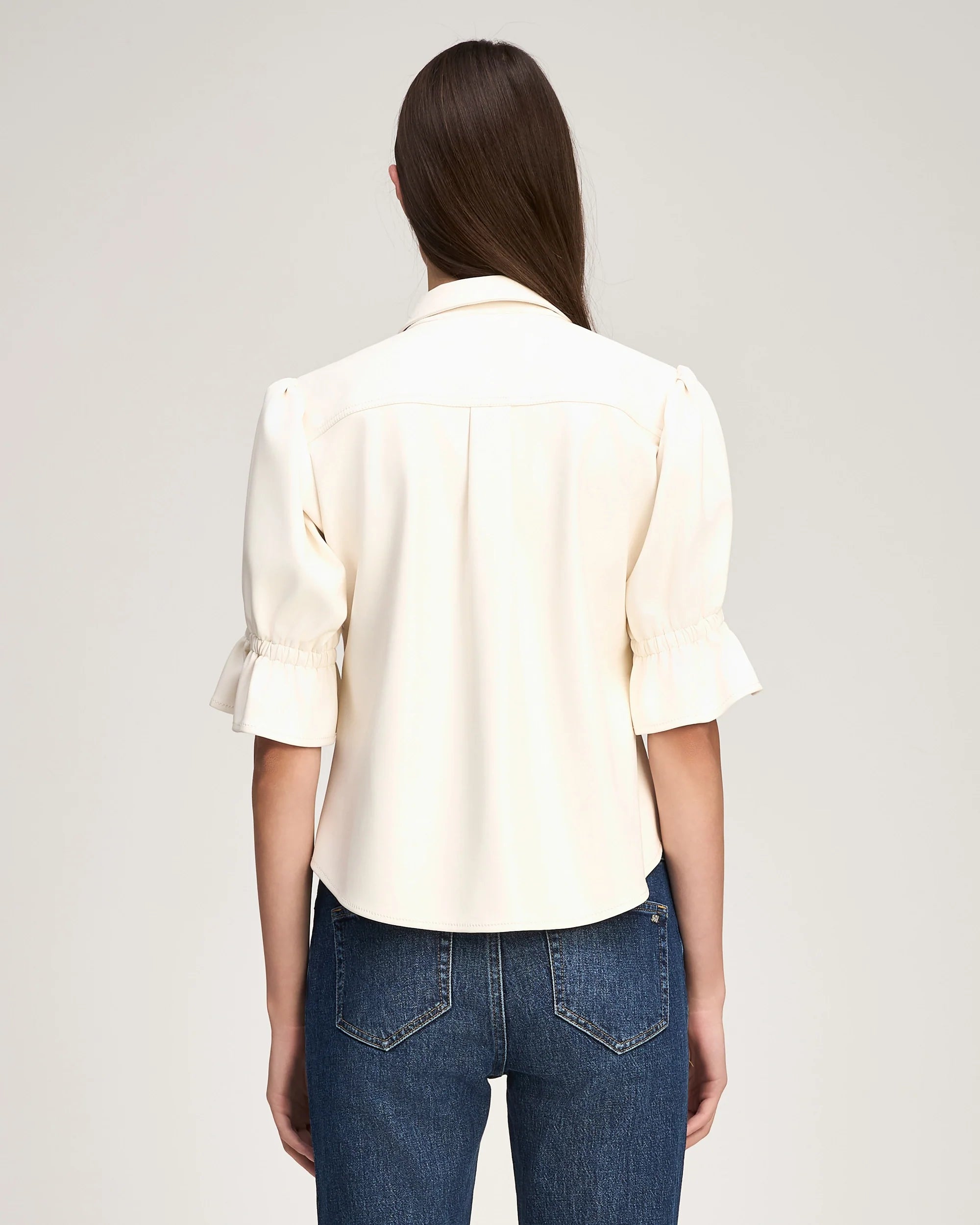 Cinq A Sept Lite Vegan Leather Fiona Top