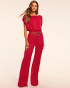 Ramy Brook Sabrina Ruched Wide Leg Jumpsuit