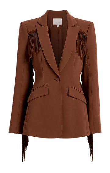 Cinq A Sept Suede Fringe Cheyenne Blazer
