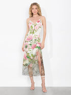 Alice and Olivia Julietta Cutaway Lace Slip Dress