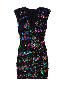 Ramy Brook Lacey Rosette-Embellished Sequined Minidress