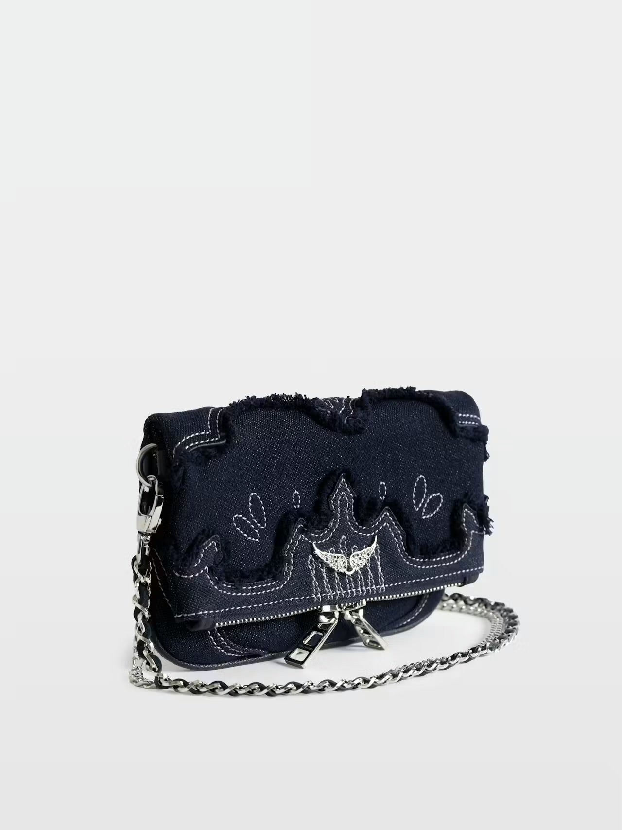Zadig & Voltaire Rock mini clutch- denim