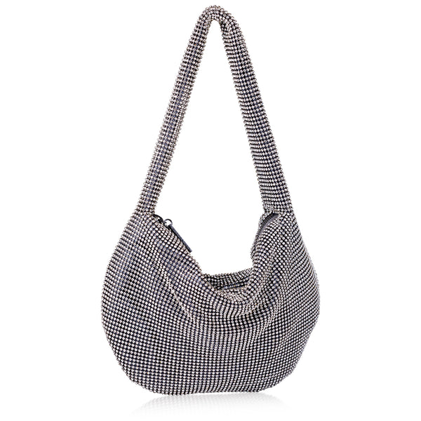 Whiting and Davis Farrah Crystal Hobo Bag