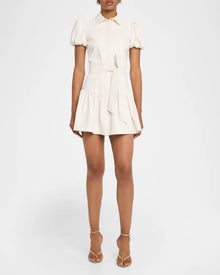 Alice and Olivia Henrietta Vegan Leather Mini Dress