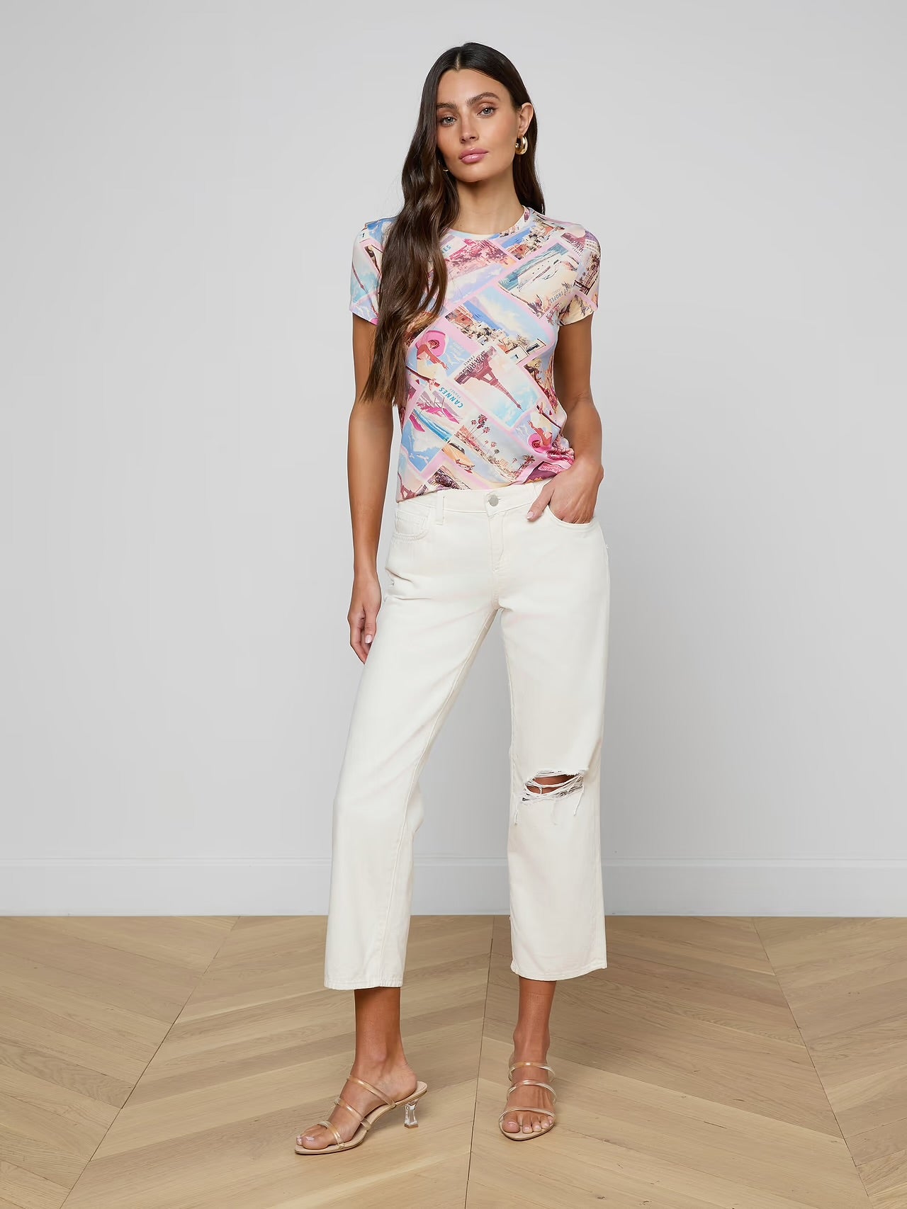 L’ Agence Ressi S/S Crew Postcard Top