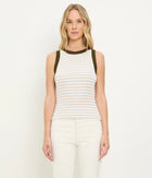 Michael Stars Gina Striped Ribbed Crop Tank