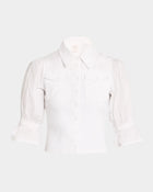 Cinq A Sept Lyric Puff-Sleeve Top