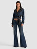 Alice and Olivia Keith Cropped Denim Trench Jacket