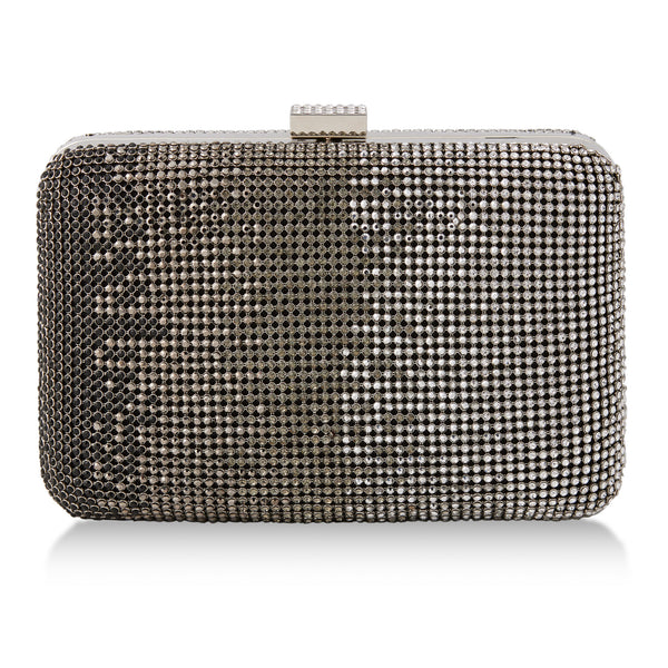 Whiting and Davis Ombré Crystal Minaudiere Bag