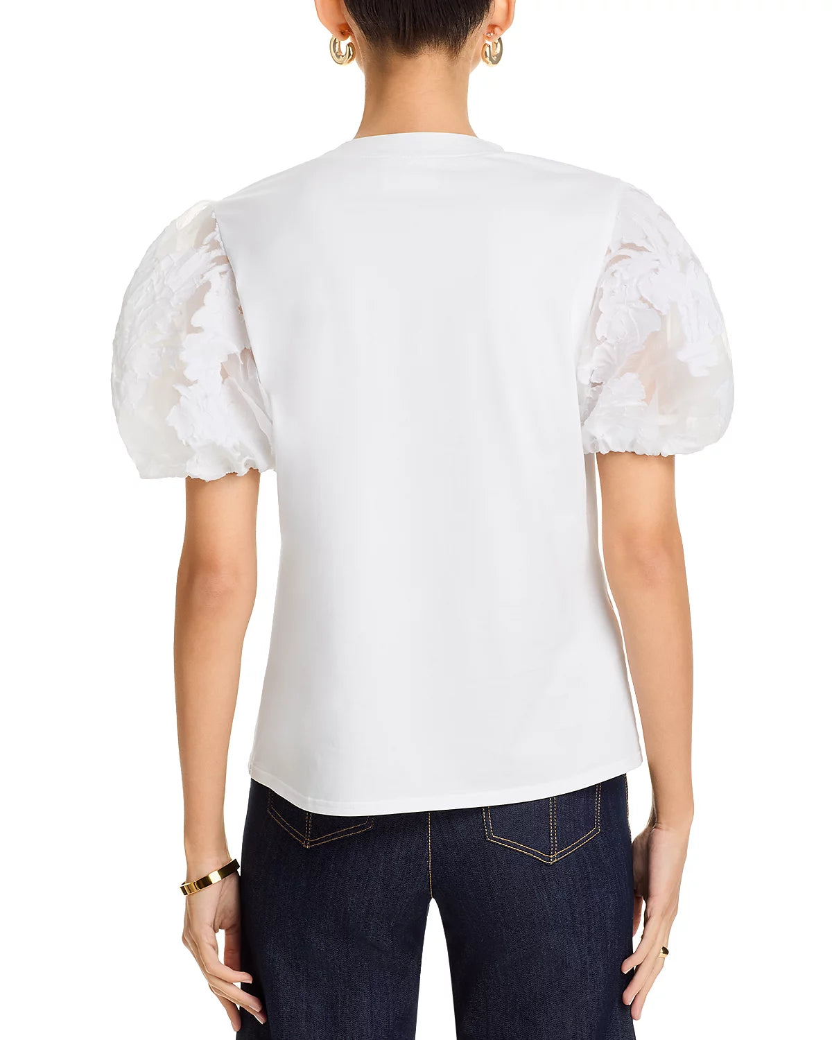 Cinq A Sept Paper Floral Organza Yashi Top