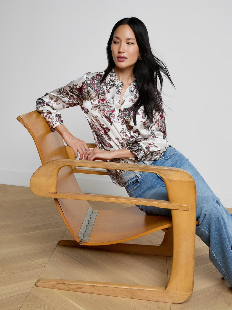 L’ Agence Dani Silk Blouse