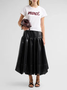 Cinq A Sept Merci Ruffle Shrunken T-Shirt
