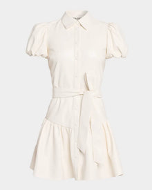 Alice and Olivia Henrietta Vegan Leather Mini Dress