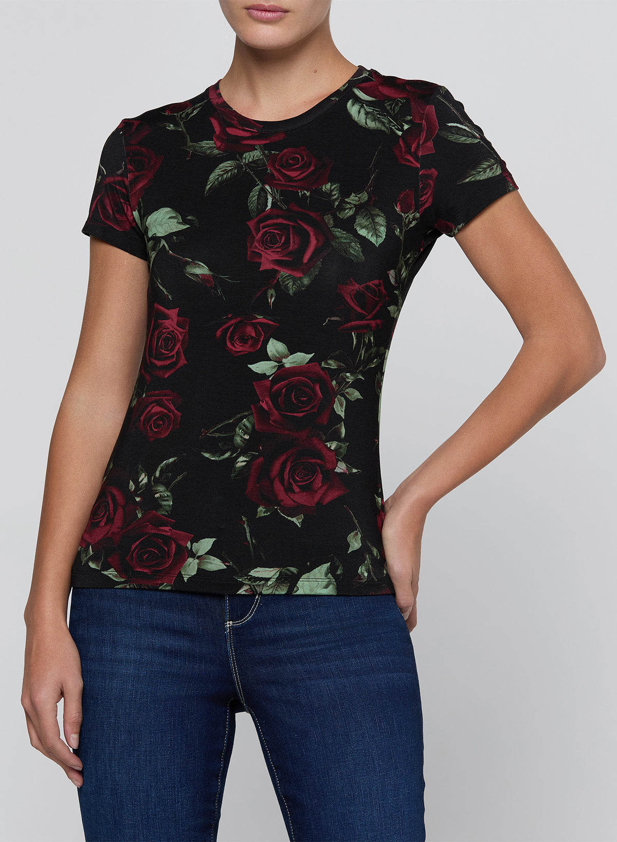 RESSI S/S CREW RMTIC ROSE