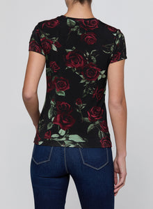 RESSI S/S CREW RMTIC ROSE