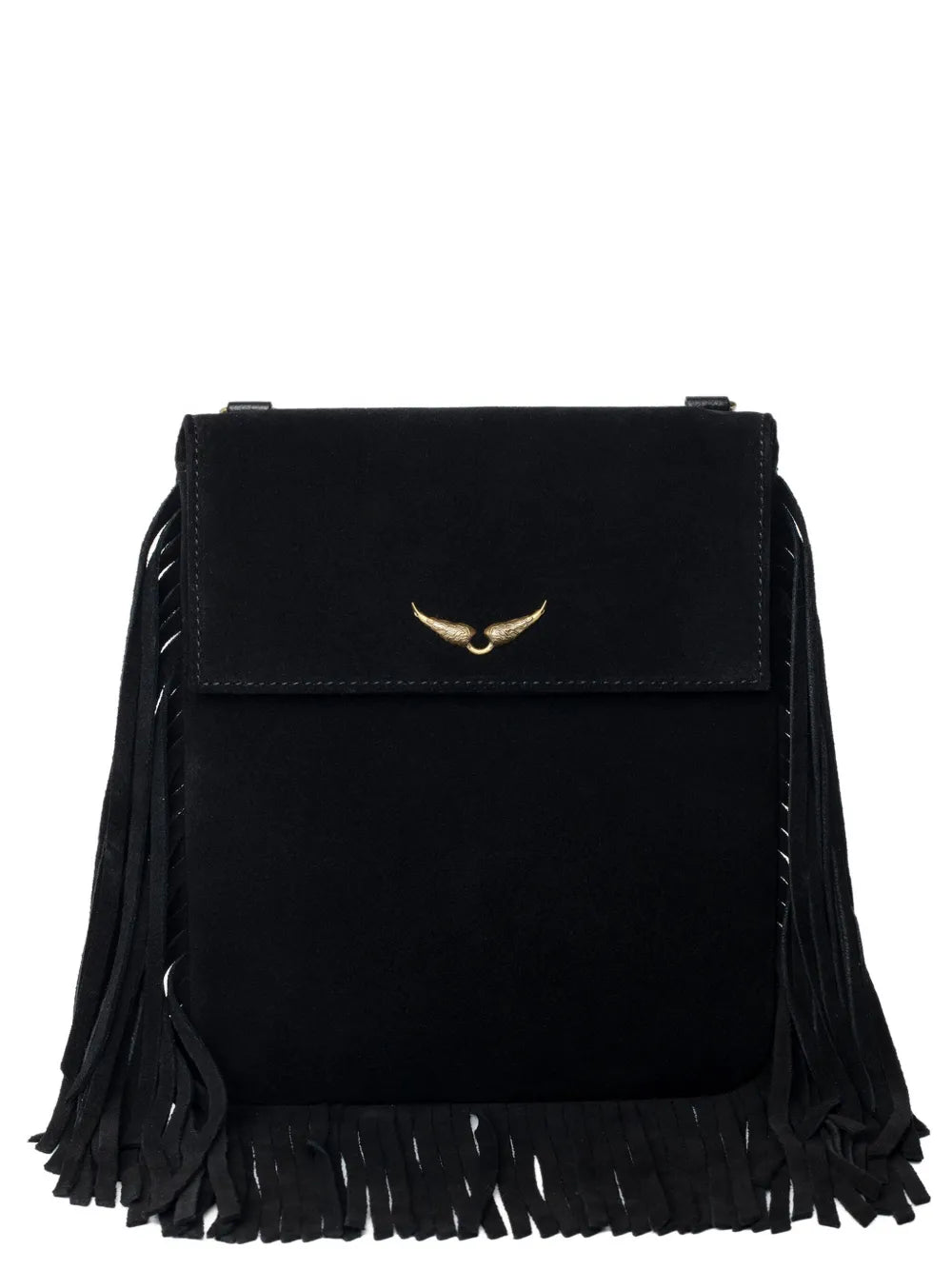 Zadig and Voltaire Rockson Nano Fringed Suede Shoulder Bag