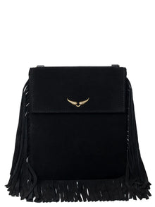 Zadig and Voltaire Rockson Nano Fringed Suede Shoulder Bag