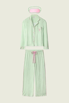 PJ Salvage Pupcation Palms Kiwi Stripe 3-Piece PJ Set