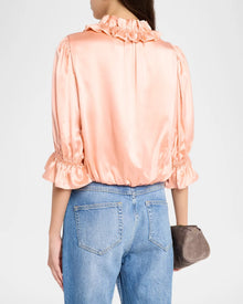 Cinq A Sept Luciana Ruffled Silk Blouse