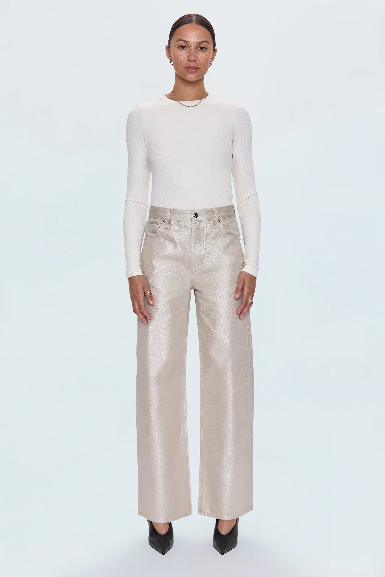Pistola Tate Bowed Wide Leg Jean