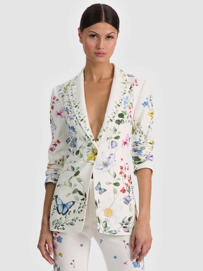 Alice and Olivia Breann Printed Blazer