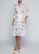 MAY LACE MIDI SHIRT DRESS