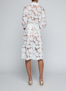 MAY LACE MIDI SHIRT DRESS