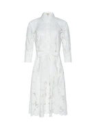MAY LACE MIDI SHIRT DRESS