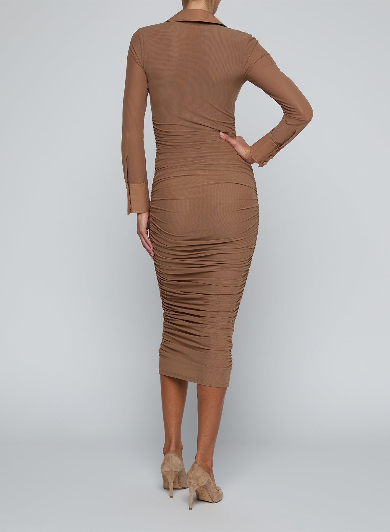 ADRIANA L/S MIDI DRESS