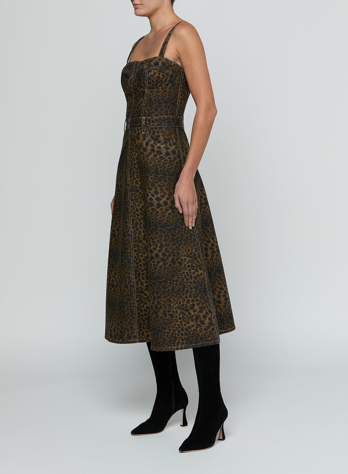 JOVIE BUSTIER MIDI DRESS