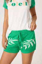 PJ Salvage Beachcomber Leaf Print Shorts