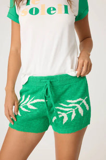 PJ Salvage Beachcomber Leaf Print Shorts