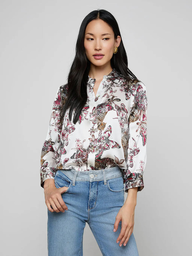 L’ Agence Dani Silk Blouse