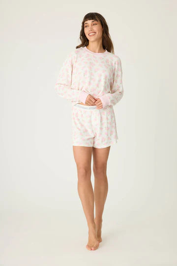 PJ Salvage Boyfriend Boxer Ditsy Floral Shorts Set
