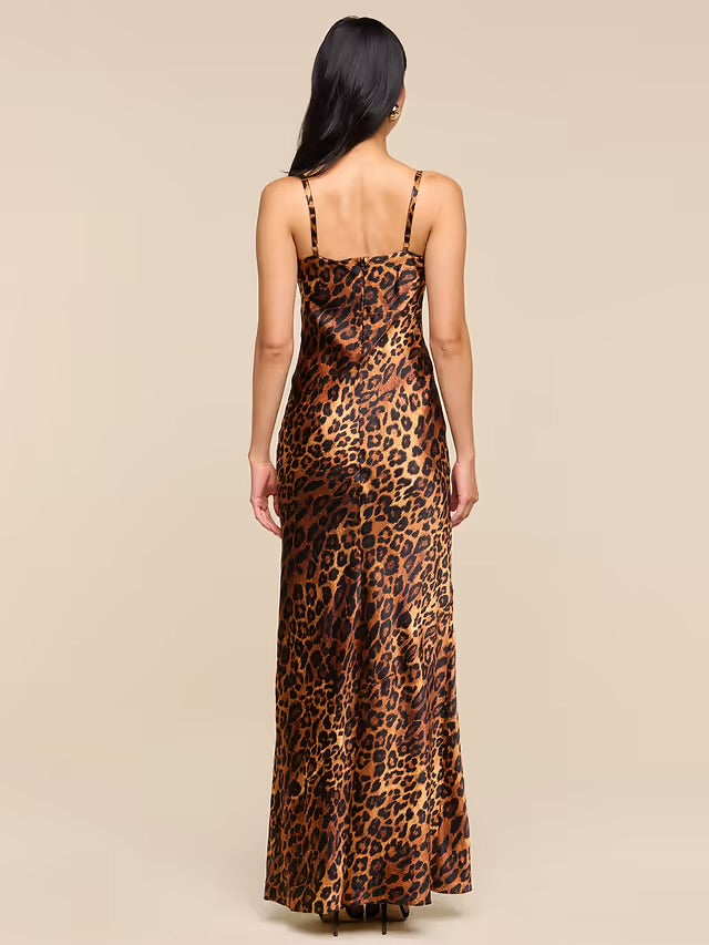 L’ Agence Sayla Bias Cut Maxi Dress