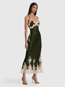 Alice and Olivia Julietta Cutaway Lace Slip Dress