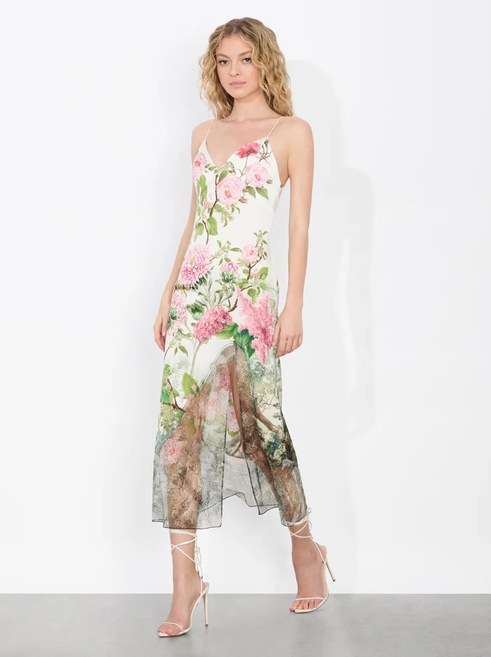 Alice and Olivia Julietta Cutaway Lace Slip Dress