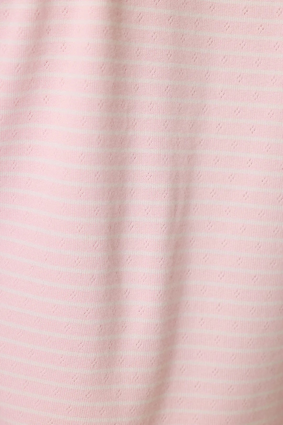 Pj Salvage Pretty Stripes Tender Pink Pointelle Short Sleeve Top