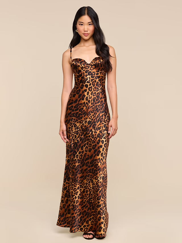 L’ Agence Sayla Bias Cut Maxi Dress