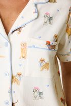 Pj Salvage Meet Me in Pawris Dog Print 3-Piece PJ Set