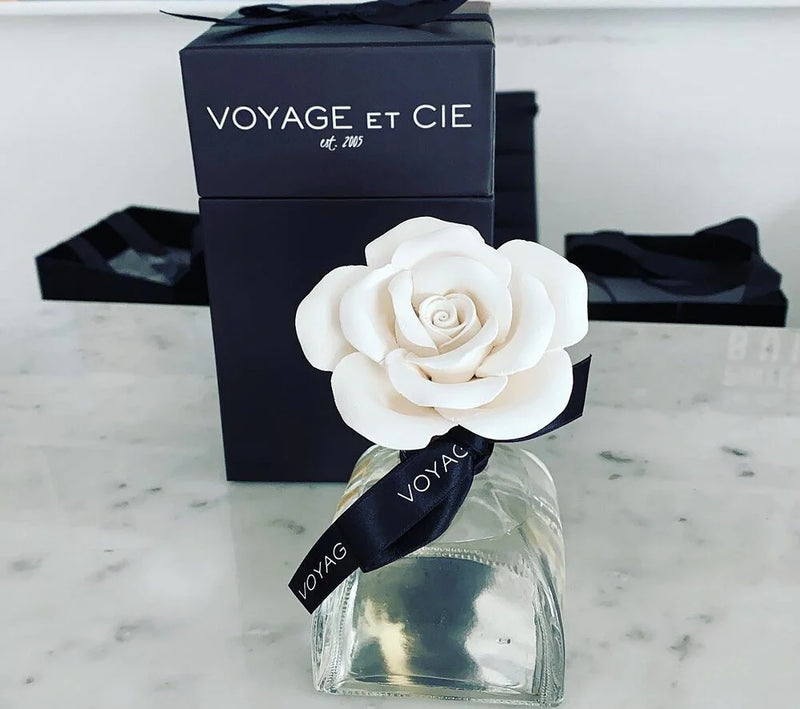 Voyage Et Cie Rose Porcelain Diffuser